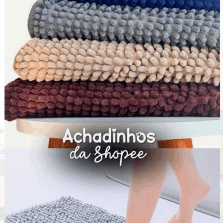 Kit Tapete Bolinha Antiderrapante de Microfibra